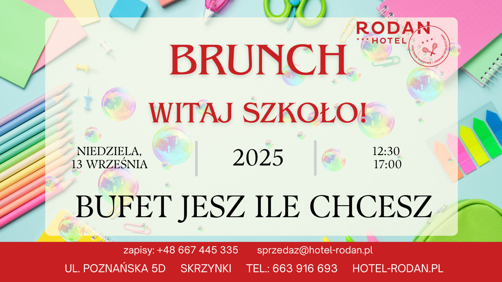 Brunch WITAJ SZKOŁO 13.09.2026 r.